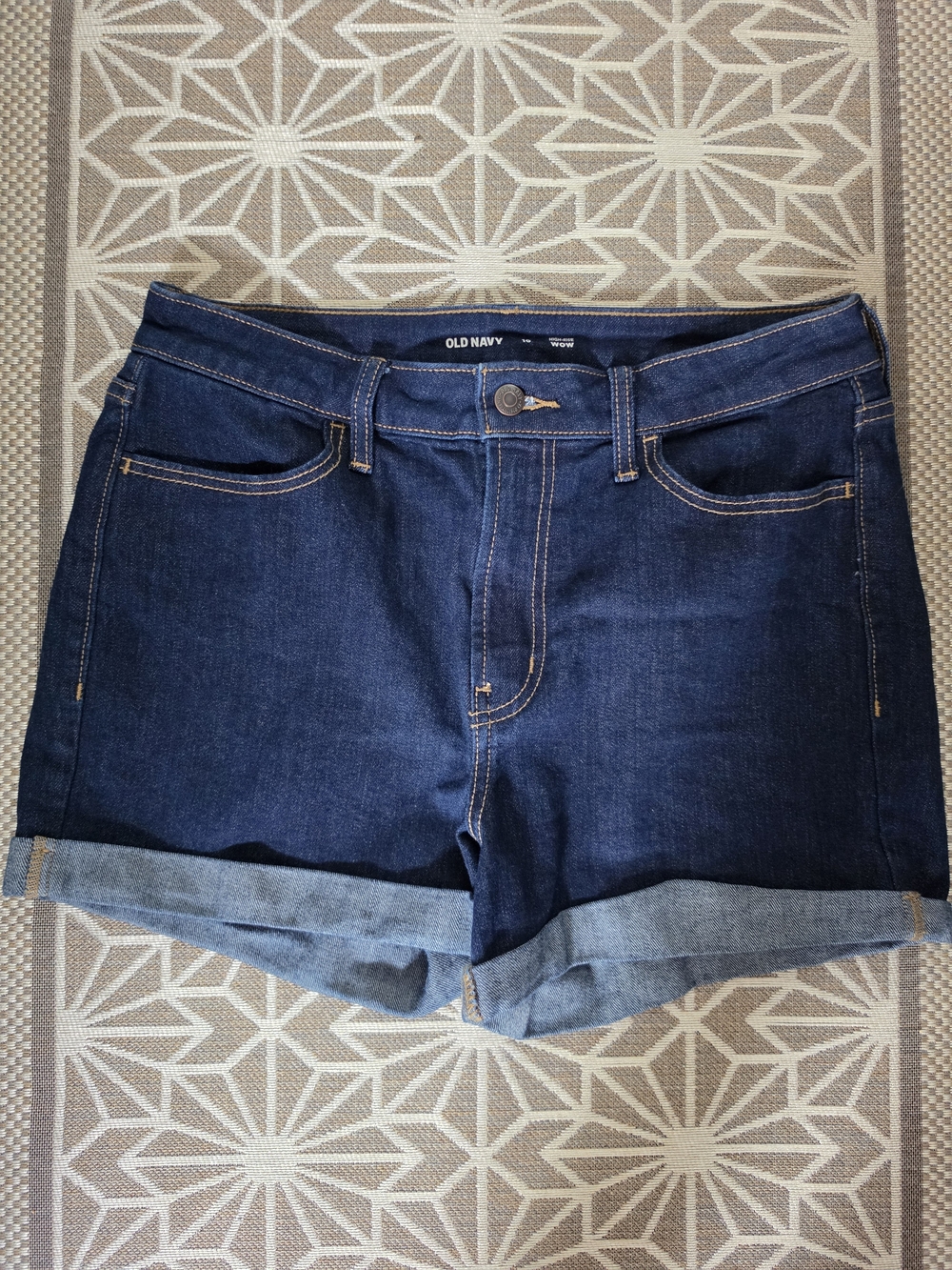 Old Navy Dark Blue Rolled-Hem Jean Shorts